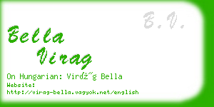 bella virag business card